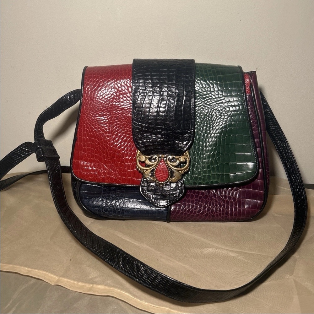 Vintage Sharif Colorful Patchwork Purse